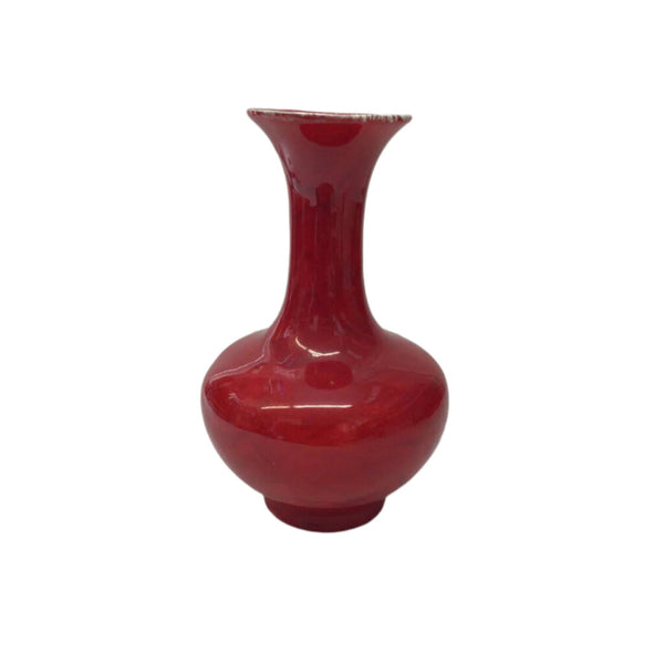 Red Flambe Glazed Vase