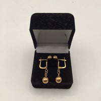 Earrings 14K Gold Ball Dangle