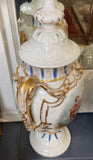 Old Paris Hand Painted & Gilt Covered Urn