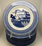 Blue Canton Plate Set 8 Mount Vernon