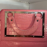 Versace Embossed Leather Handbag