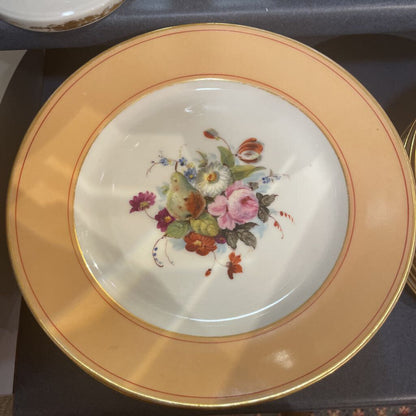 Old Paris Botanical Plate Set of 8