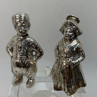 Dutch Figure Pair of Sterling Salt & Pepper