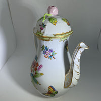 Herend Queen Victoria Coffee Pot with Rose Finial