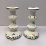 Glazed Italian Ceramic Candlestick Pair