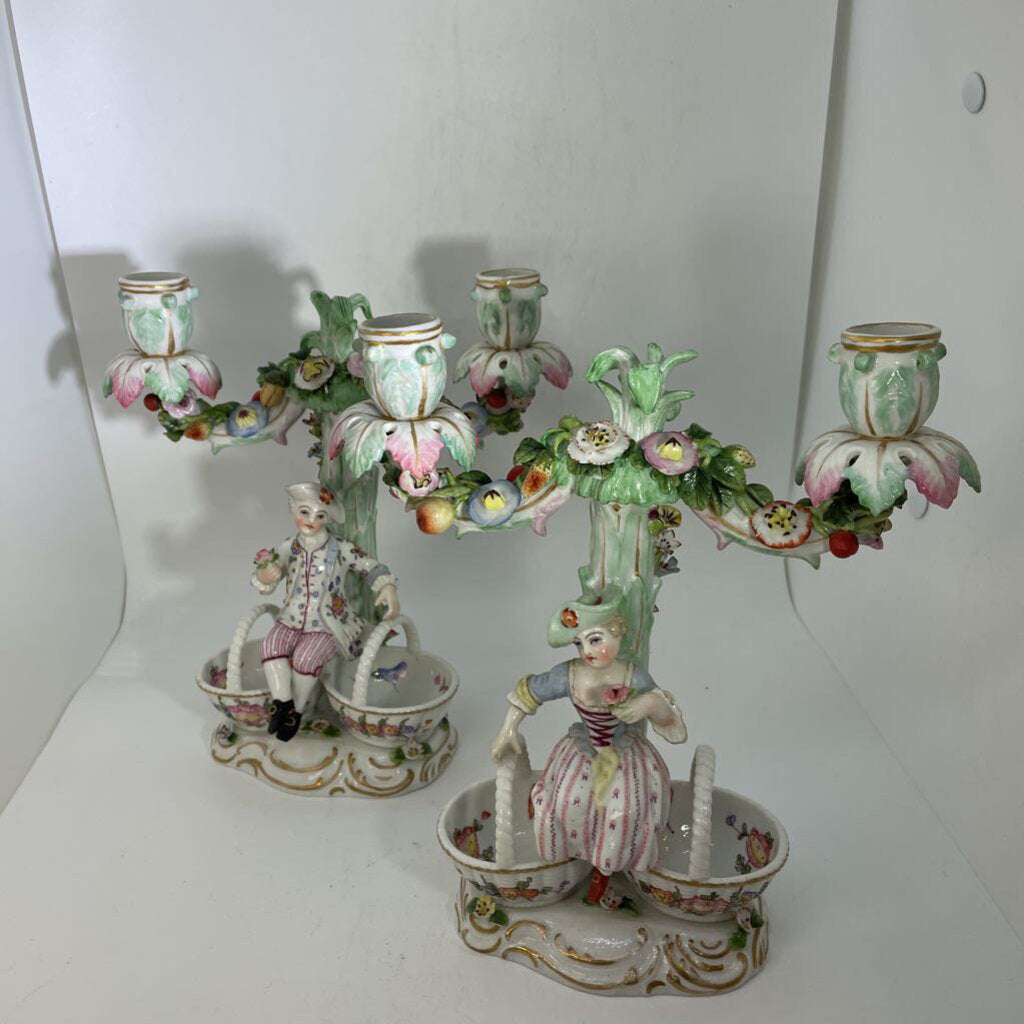 Meissen Figural Candelabra Pair