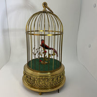 German Mechanical Singing Bird/Gilt Cage