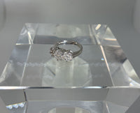 Ring 14K WG with Diamond Clusters