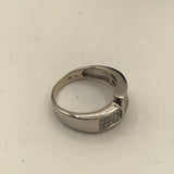 Band 14K White Gold with Diamonds