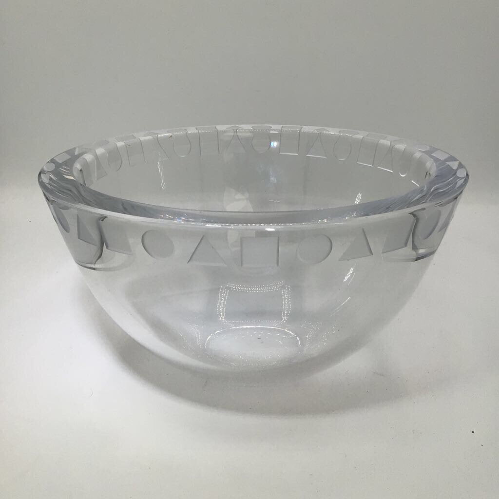 SASAKI WARD BENNETT DESIGNED SENDAI PATTERN CRYSTAL BOWL