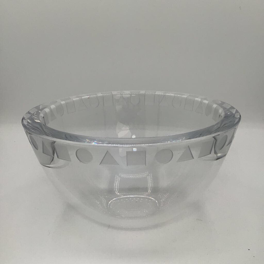 SASAKI WARD BENNETT DESIGNED SENDAI PATTERN CRYSTAL BOWL