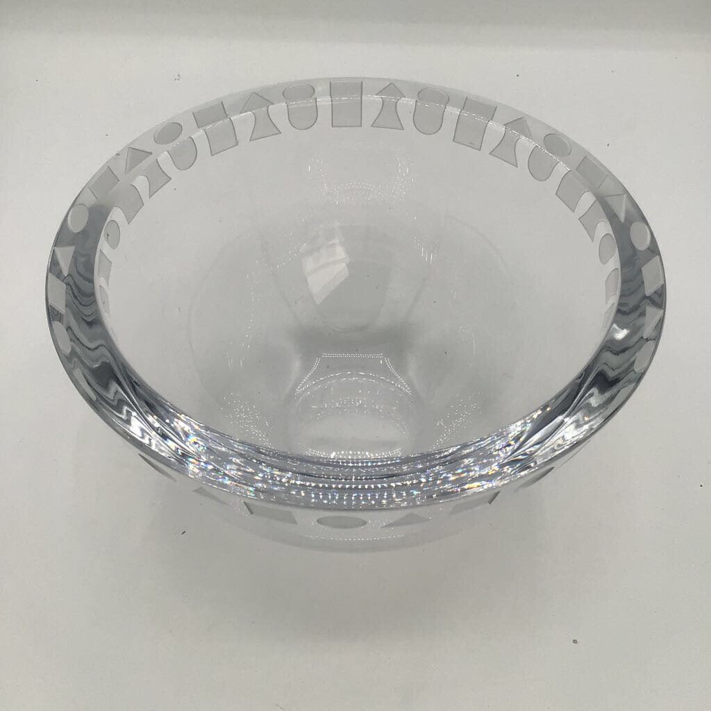 SASAKI WARD BENNETT DESIGNED SENDAI PATTERN CRYSTAL BOWL