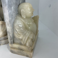 Jade Buddha Bookend Pair