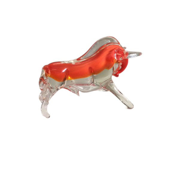 Murano Style Bull Figurine