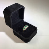 Ring 14K with Diamonds & Emeralds
