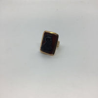 Victorian Ring 12K with Roman Bust