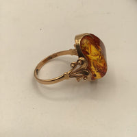 Amber Ring 14K Rose Gold