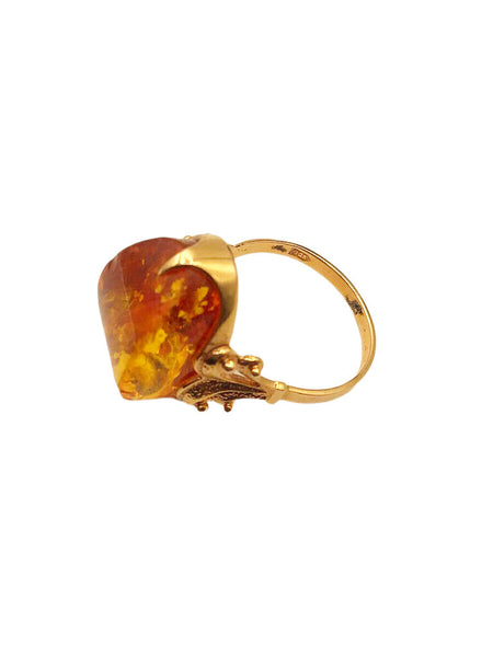 Amber Ring 14K Rose Gold