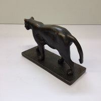 Cast Bronze Walking Lioness Sculpture