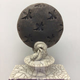 Artisan Raku Fired Ceramic Vessel with Lid