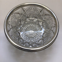 Cut Crystal Bowl with Sterling Rim