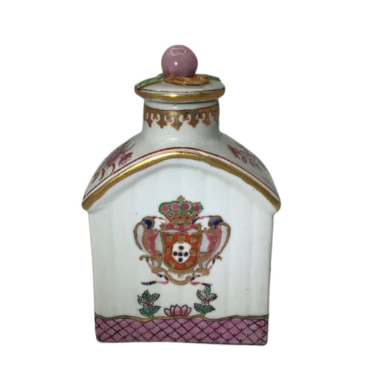 Reproduction Armorial Tea Caddy