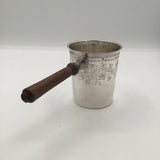 Sterling Silver French Engraved Brandy Warmer with Wood Handle