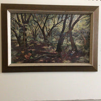 Framed Junglescape Painting with Children