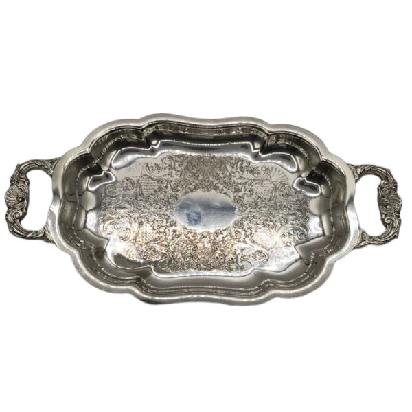 Allison Handled Scalloped Footed Tray