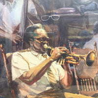 Framed Watercolor Jazz Musicians