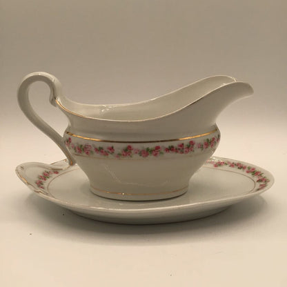 Gravy Boat with Underplate Bassett Limoges