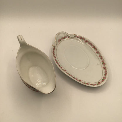 Gravy Boat with Underplate Bassett Limoges