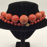 Necklace with Agate Beads & 14K Clasp