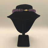 Graduated Carved Amethyst Bead Necklace