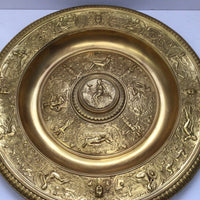 Victorian Gilt Embossed Pompeian Charger