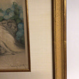 Louis Icart Hand Signed Print "Peonies"