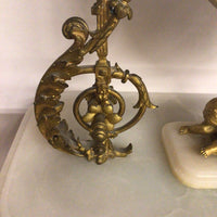 Louis XVI Style Dore Bronze & Alabaster Mirror