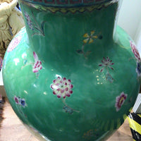 Tall Famille Verte Floor Vase