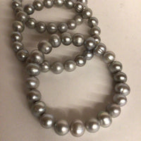 Trio Of Gray Pearl Bracelets