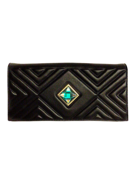 Kristina George Black Leather Clutch