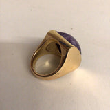 14Kt Purple Quartz Ring