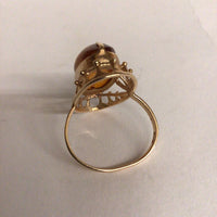 14Kt Amber Ring. ca. 1970