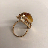 14Kt Amber Ring. ca. 1970