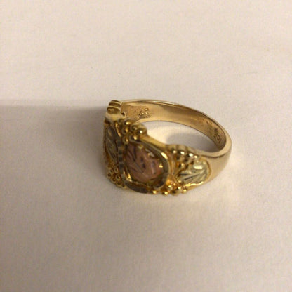 10Kt Black Hills Tri-Colored Gold Ring ca. 1970