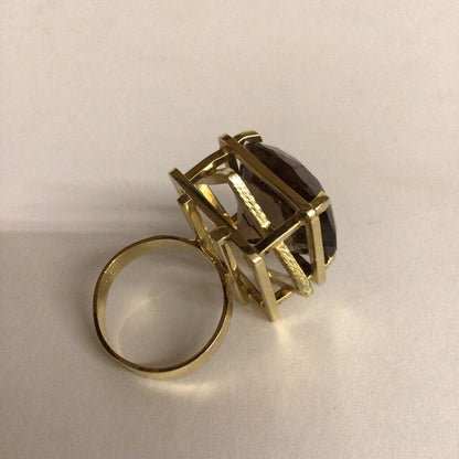 14Kt Smokey Quartz Ring ca. 1960s