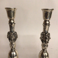 Pair of Silver Art Nouveau Candlesticks Weighted