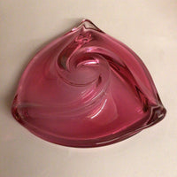 Val St. Lambert Pink Crystal Dish