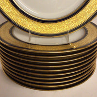 11 Charles Ahrenfeldt Dinner Plates, ca. 1894-1930