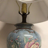 Asian Style Lamp w/ Peonies and New Shade