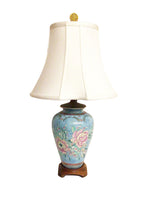 Asian Style Lamp w/ Peonies and New Shade